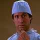 Chevy Chase, undercover as Fletch.